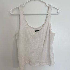 White Tank Crop Top
